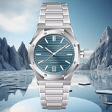 2024  New Fashion mechanical Watch Business Top Luxury Brand Watches Stainless Steel Waterproof Luminous Wristwatc